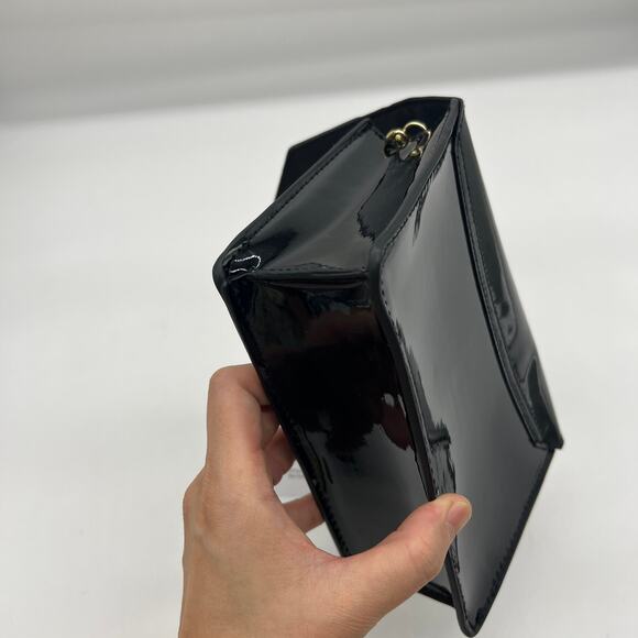 Jimmy Choo Parfum Gold Chain Black Patent Crossbody Bag - Picture 11 of 16